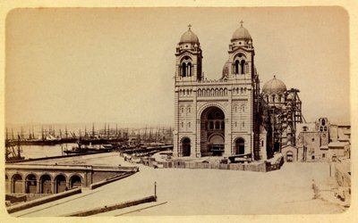 مدينة مرسيليا ومحيطها حوالي 1885-1890: الكاتدرائية قيد الإنشاء ، مجموعة خاصة بواسطة مجهول مجهول