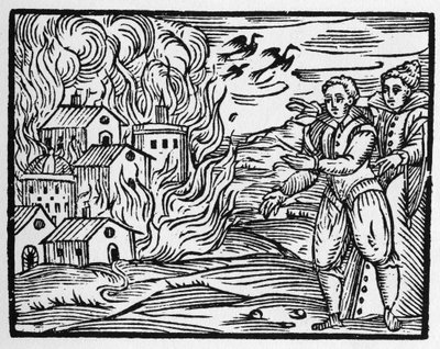 لعنة السحرة الذين يحرقون المدينة - "" الخلاصة Maleficarum "" ، تتعامل مع السحرة وأشرارهم وفرزهم بقلم فرانشيسكو ماريا جوازو أو Guaccio أو Guaccius (15 ؟؟ -16 ؟؟) 1608 مجموعة خاصة بواسطة مجهول مجهول