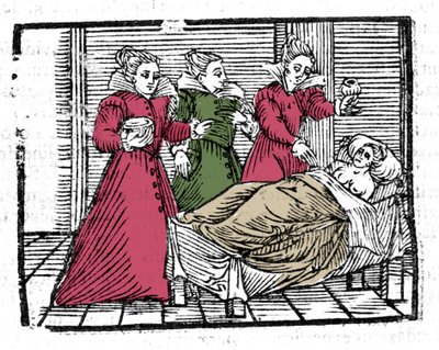 وفاة الساحرة في "" الخلاصة Maleficarum "" لفرانشيسكو ماريا جوازو أو Guaccio أو Guaccius (15 ؟؟ -16 ؟؟) 1608 بواسطة مجهول مجهول