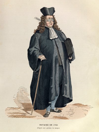 كاتب عدل عام 1725 (عهد الملك لويس الخامس عشر) / كاتب عدل في باريس بواسطة مجهول مجهول
