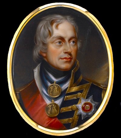 نائب الأدميرال هوراشيو نيلسون (الأدميرال نيلسون) (1758-1805) - غواش مجهول على بورسيلان بواسطة مجهول مجهول