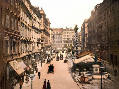 فيينا عام 1901. الخندق المائي. اللونية بواسطة مجهول مجهول