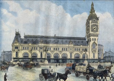 منظر لجار دي ليون في باريس عام 1902. نقش في "Le Peute Parisien" " بواسطة مجهول مجهول