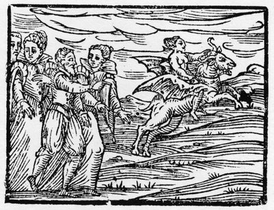ساحرة تركب ماعز - "" الخلاصة Maleficarum "" ، وتتناول السحرة وأشرارهم وفرزهم بقلم فرانشيسكو ماريا جوازو أو Guaccio أو Guaccius (15 ؟؟ -16 ؟؟) 1608 Private Collection بواسطة مجهول مجهول