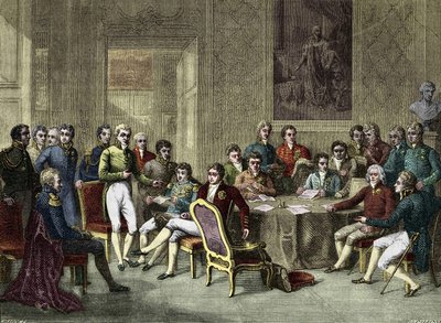 مؤتمر فيينا. مؤتمر فيينا عام 1815. الكسندر الأول ، القيصر ؛ إتش آر ستيوارت ، كاسلريه ؛ فرانسوا الأول ، إمبراطور النمسا ؛ فريدريك وليام الثالث ملك بروسيا ؛ كارل أوغست ، أمير هاردنبرغ ؛ فيلهلم فون همبولت (ويليام هومبولت بواسطة مجهول مجهول
