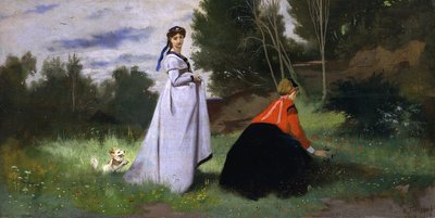 سيدتان في المناظر الطبيعية ، 1867. بواسطة أنسلم فيورباخ