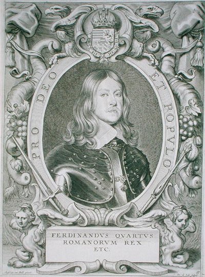 فرديناند الرابع ، من 'Portraits des Hommes Illustres' ، نقش بواسطة Petrus de Iode ، نُشر عام 1706 (نقش) بواسطة أنسيلموس فان (بعد) هول
