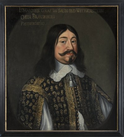 جان الثامن كونت دي ساين فيتجنشتاين هوهنشتاين - صورة جون الثامن (1601-1657) ، كونت ساين فيتجنشتاين هوهنشتاين ، بواسطة هول ، أنسيلم فان ، بعد (1601 - بعد 1674). زيت على قماش. الأبعاد: 73 × 64 سم. متحف ستوكهولم الوطني بواسطة أنسيلموس فان (بعد) هول