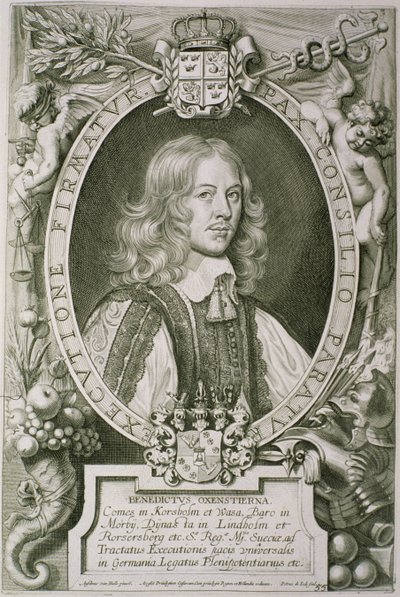 بينغت جابريلسون أوكسينستيرنا (1623-1702) من "بورتريهات ديه هومز إيميجز" ، نقشها بيتروس دي إيود ، نشر 1706 بواسطة Anselmus van Hulle