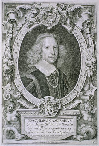 Joachim Camerarius ، من &39;Portraits des Hommes Illustres&39; ، منقوش بواسطة Petrus de Iode ، تم نشره عام 1706 بواسطة Anselmus van Hulle