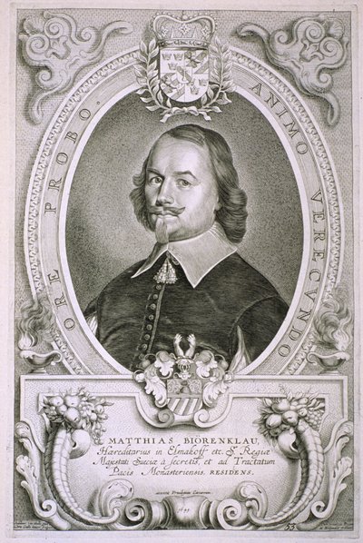 ماتياس ميلونيوس Biorenklou (1607-71) من "Portraits des Hommes Illustres" ، تم نشره عام 1706 بواسطة Anselmus van Hulle