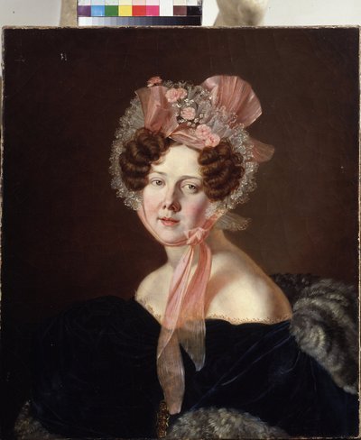 صورة لسيدة (صورة لسيدة). لوحة لأنثلم فرانسوا لاغريني (1774-1832) ، زيت على قماش بواسطة Anthelme Francois Lagrenee