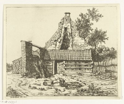 قاطع القصب لأطلال Huis Snaatburg في Maarssen بواسطة أنتوني فان دن بوس