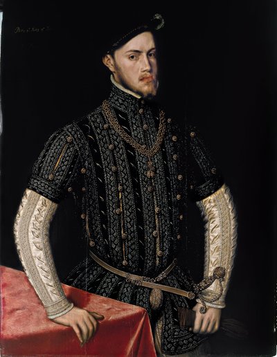 صورة لفيليب الثاني (1527-1598) ، ملك إسبانيا والبرتغال - رسم أنتونيس (أنطونيس) مور (حوالي 1517-1577) ، زيت على خشب (107.5 × 83.3 سم) ، حوالي 1550 - صورة الملك فيليب الثاني من إسبانيا والبرتغال ، زيت على خشب بواسطة Antonis Mor ، حوالي 1550 - Pr بواسطة أنتونيس فان داشورست مور