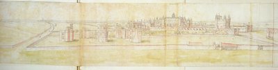 قصر هامبتون كورت من الشمال ، ج .1544 (قلم وحبر ومرحاض على ورق) بواسطة Anthonis van den Wyngaerde
