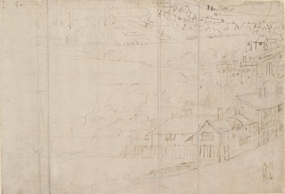 بانوراما لندن كما تُرى من ساوثوارك: بانك سايد ، 1554 بواسطة Anthonis van den Wyngaerde