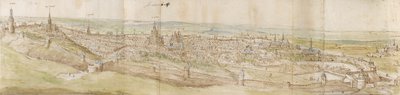 منظر بانورامي لوفين من الشمال الغربي ، 1550-1570 بواسطة Anthonis van den Wyngaerde