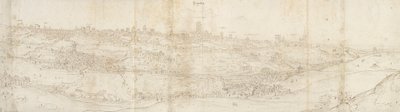 منظر بانورامي لسيغوفيا من الشرق ، 1560-1570 بواسطة Anthonis van den Wyngaerde