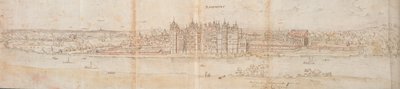 قصر ريتشموند عبر نهر التايمز ، 1562 بواسطة Anthonis van den Wyngaerde
