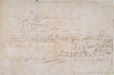 ورقة دراسات لقصور هامبتون كورت ، ريتشموند والمناطق الريفية المحيطة بها ، حوالي 1560. بواسطة Anthonis van den Wyngaerde