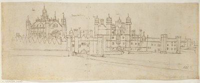 مصلى وبوابة هامبتون كورت ، ج .1544 (قلم وحبر على ورق) بواسطة Anthonis van den Wyngaerde