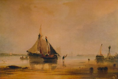 السفن على الشاطئ بالقرب من ساوثامبتون ، c1831 ، 1935 بواسطة أنتوني فانديك كوبلي فيلدينغ