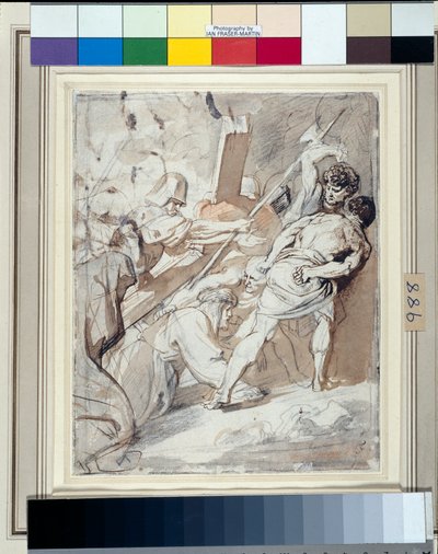 Christ Carrying the Cross (pen & ink with wash over chalk on paper) بواسطة أنتوني فان ديك