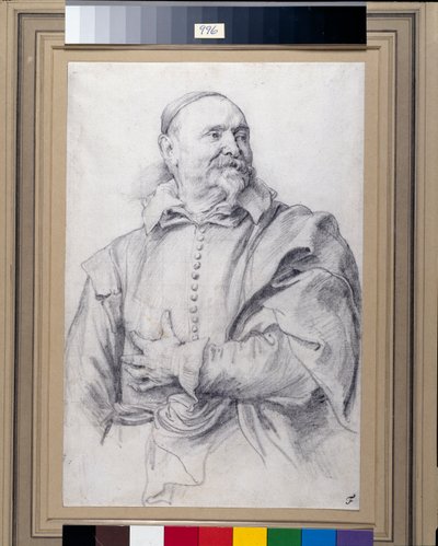 Jan Snellincx (black chalk on white paper) بواسطة أنتوني فان ديك