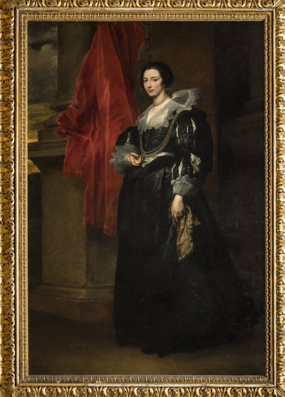 Portrait of Johanna de Blois, c.1634-35 (oil on canvas) بواسطة أنتوني فان ديك