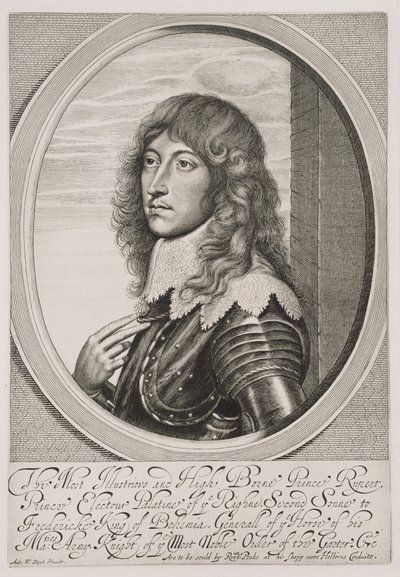 صورة للأمير روبرت (1619-82) كونت بالاتينات من نهر الراين ودوق بافاريا ، منقوش بواسطة ويليام فيثورن (1616-91) بواسطة أنتوني فان ديك