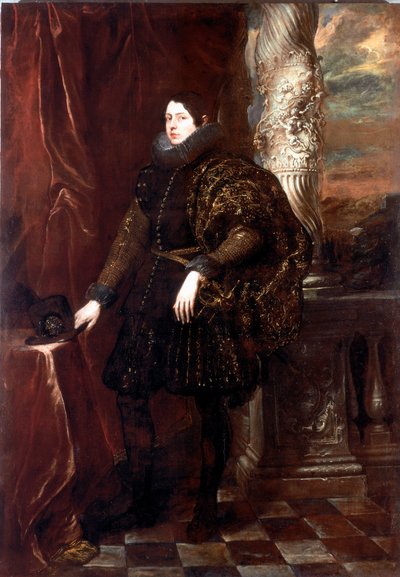 صورة لرجل نبيل من عائلة سبينولا أو صورة لرجل أرستقراطي شاب رسم أنتوني فان ديك (1599-1641) 1623-1625 تقريبًا. الشمس. 243x170 سم جينات ، جاليريا دي بالازو روسو بواسطة أنتوني فان ديك