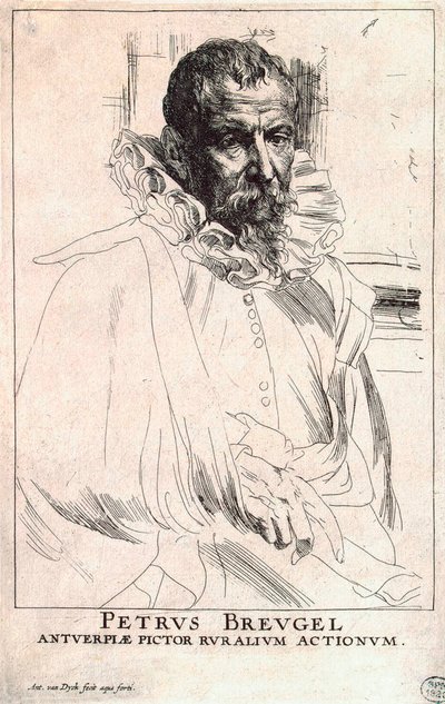 صورة للفنان بيتر بروغل الأصغر ، 1564-1636 ، أوائل القرن السابع عشر بواسطة أنتوني فان ديك
