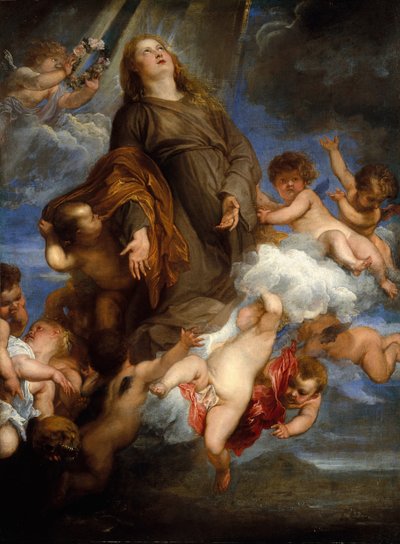 توسط القديس روزالي في طاعون باليرمو ، 1624. بواسطة أنتوني فان ديك