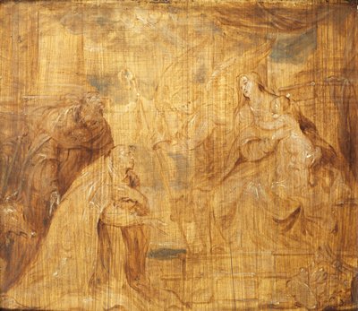 العذراء والطفل مع الأسقف المتبرع والقديس أنطوني أبوت ، 1628-32 بواسطة أنتوني فان ديك