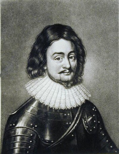 فريدريك الخامس (1596-1632) ملك بوهيميا ، ناخب بالاتين الراين ، رسم توضيحي من صور الشخصيات اللامعة في التاريخ البريطاني ، نقشها روبرت دونكارتون (1744-ج 1817) (الميزوتنت) بواسطة Anthony van after Dyck