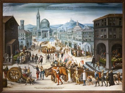 Sac de Lyon من قبل الكالفينيين في 1562. يعمل متمردي الأيقونات البروتستانت ضد عبادة الصور الدينية للكنيسة الكاثوليكية. خلال حرب الأديان الأولى ، استحوذت الإصلاحات التي قادها بارون دي أدريتس على قاعة المدينة والمراكز الحيوية لمدينة ليون. بواسطة أنطوان (مدرسة) كارون
