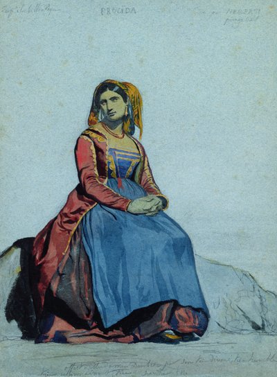 سيدة بروسيدا ، جالسة بواسطة Antoine Auguste Ernest Herbert or Hebert