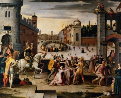 اعتقال وتنفيذ توماس مور المستشار إلى هنري الثامن من إنجلترا c1541-1599 بواسطة أنطوان كارون