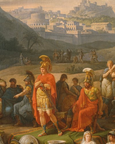ألعاب الجنازة على شرف Patrocles ، تفاصيل الأبطال اليونانيين ، c.1790 زيت على قماش انظر أيضًا 346198 بواسطة أنطوان تشارلز هوراس فيرنيه