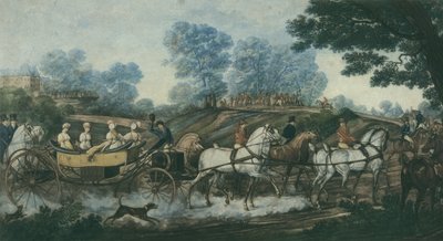 لقاء صيد ، نقشه فيليببرت لويس ديبوكورت (1755-1832) أوائل القرن التاسع عشر بواسطة أنطوان تشارلز هوراس فيرنيه