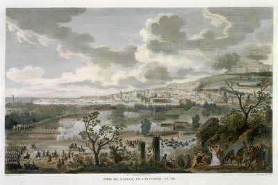 الاستيلاء على نابولي ، 2 Pluviose ، السنة 7 (23 يناير 1799) منقوش بواسطة جان Duplessi-Bertaux (1747-1819) (aquatint) بواسطة أنطوان تشارلز هوراس فيرنيه
