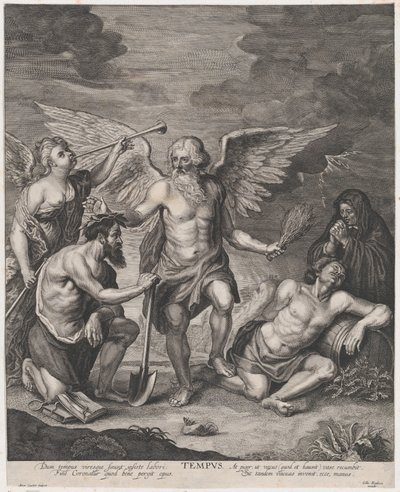 تتويج الوقت بالتوظيف ومعاقبة الكسل ، كاليفورنيا. 1650-77. بواسطة أنطوان كوشيه