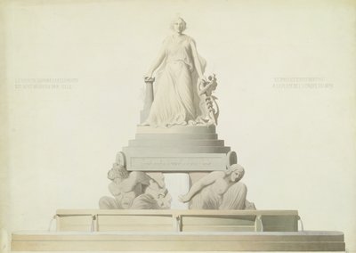 مشروع النصب التذكاري لمكان de l&39;Europe ، 1839 (قلم رصاص ومرحاض على ورق) بواسطة أنطوان إتكس