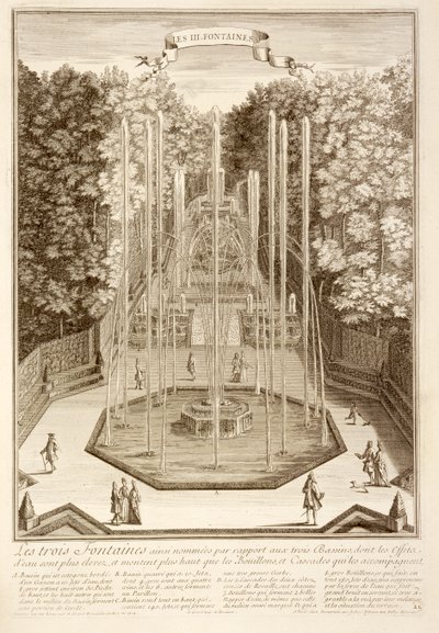 النوافير الثلاثة ، فرساي ، 1714 بواسطة أنطوان هيريسيت