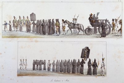 حكم عليه بالإعدام أنطوان جان بابتيست توماس (1791-1834) ، ألوان مائية بواسطة أنطوان جان بابتيست توماس
