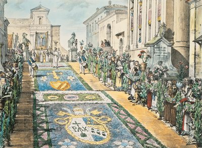 عرض الأزهار ، جينزانو عام 1817 بواسطة أنطوان جان بابتيست توماس