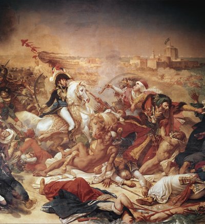 معركة أبوكير ، الجنرال مراد يقاتل ضد الجيش العثماني ، تفاصيل (1806 ، زيت على قماش) بواسطة أنطوان جان جروس