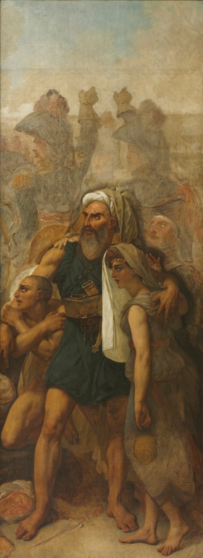 رسم الأسرة المصرية لمعركة الأهرامات ، ج. 1835. بواسطة أنطوان جان جروس