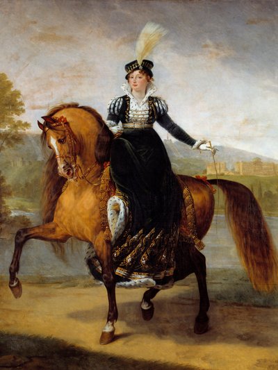 صورة الفروسية لكاثرين فورتمبيرغ ، زوجة جيروم بونابرت ، ملكة ويستفاليا (1783-1835). رسم أنطوان جان جروس (1771-1835) بواسطة أنطوان جان جروس