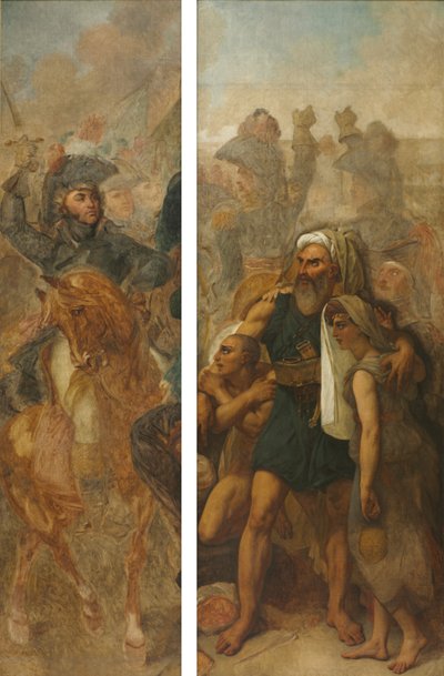 الجنرال جان بابتيست كليبر والعائلة المصرية (اسكتشات لـ "معركة الأهرامات") بواسطة أنطوان جان جروس